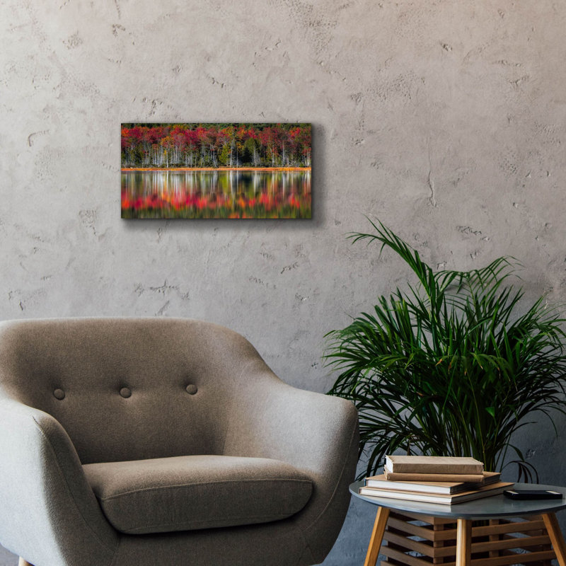  «Autumn Reflections» par Danny Head, art mural sur toile, 24 po x 12 po