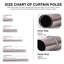 Extendable Metal Curtain Pole with Rings & Brass Finials, Adjustable Window Curtain Rod for Home & Office-1418454378-1418454379