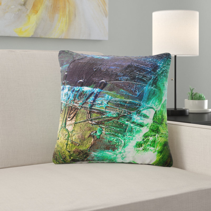  Coussin abstrait, Rectangulaire, 12 po x 20 po