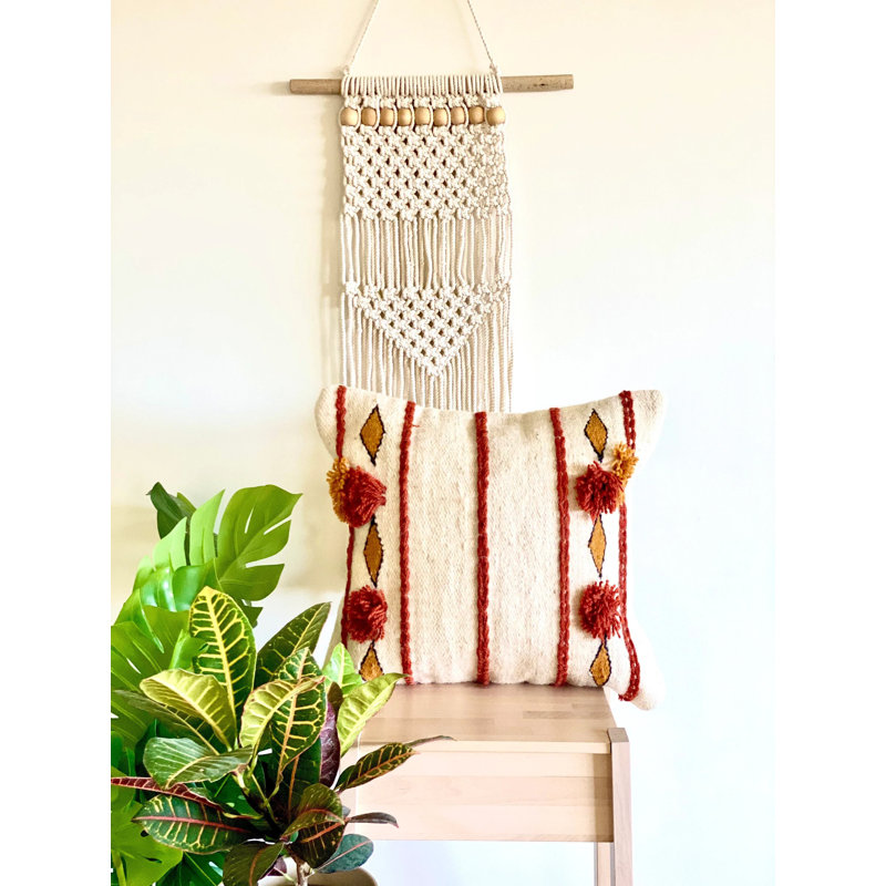 Coussin Lilian Boho, H 22 po x l 22 po