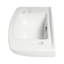 Lavabo de salle de bain mural rectangulaire en porcelaine blanche avec trop-plein