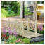 Pont de jardin en bois Outsunny de 1,5 m avec garde-corps de sécurité pour bassins et ruisseaux de jardin, fini bois naturel