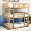  Lit superposé simple en bois avec échelles et garde-corps Kaio-726575950