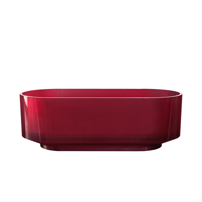 67 " L x 29.5 " W Freestanding and Mounting / Installation Required Soaking Solid Surface Bathtub