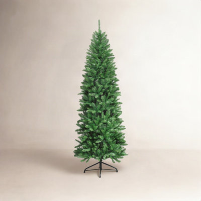 Flocked Pre-Lit Pine Christmas Tree