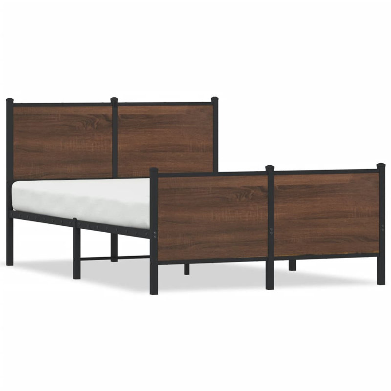 Crossville Bed, 91.5cm H x 112cm W x 207cm L, Brown Oak