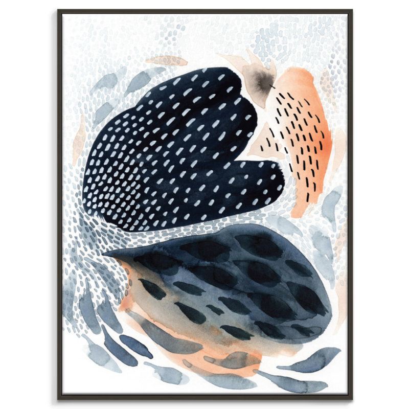 Painting on Canvas, 51cm H x 41cm W, Black Floater Frame