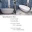 Baignoire de trempage autoportante 65 po. X 29 po. Blanche