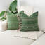 Housse de coussin bohème en coton vert tissé à la main brodée à la main-1740978553