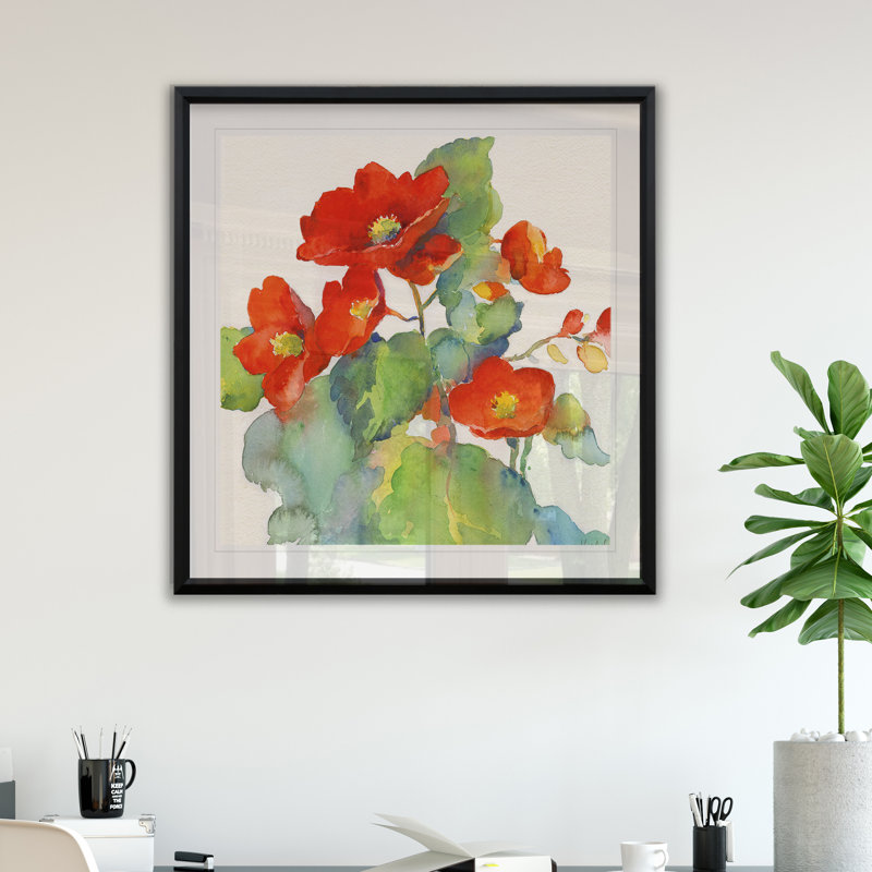 Begonia II - reproduction de cadre photo, H 26,5 po x l 26,5 po x P 1,5 po