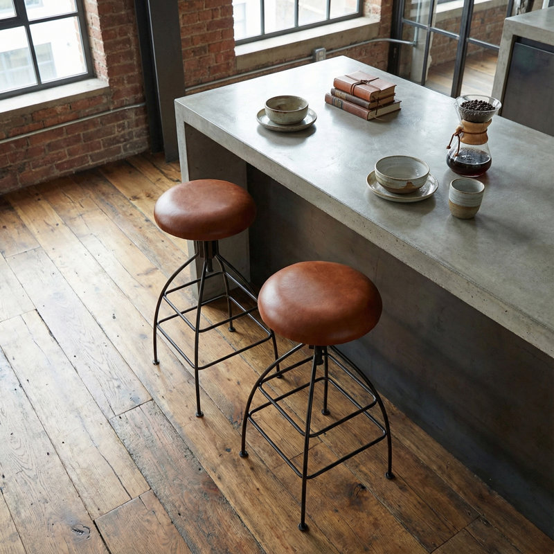 Tabouret de bar pivotant à hauteur ajustable Catharine