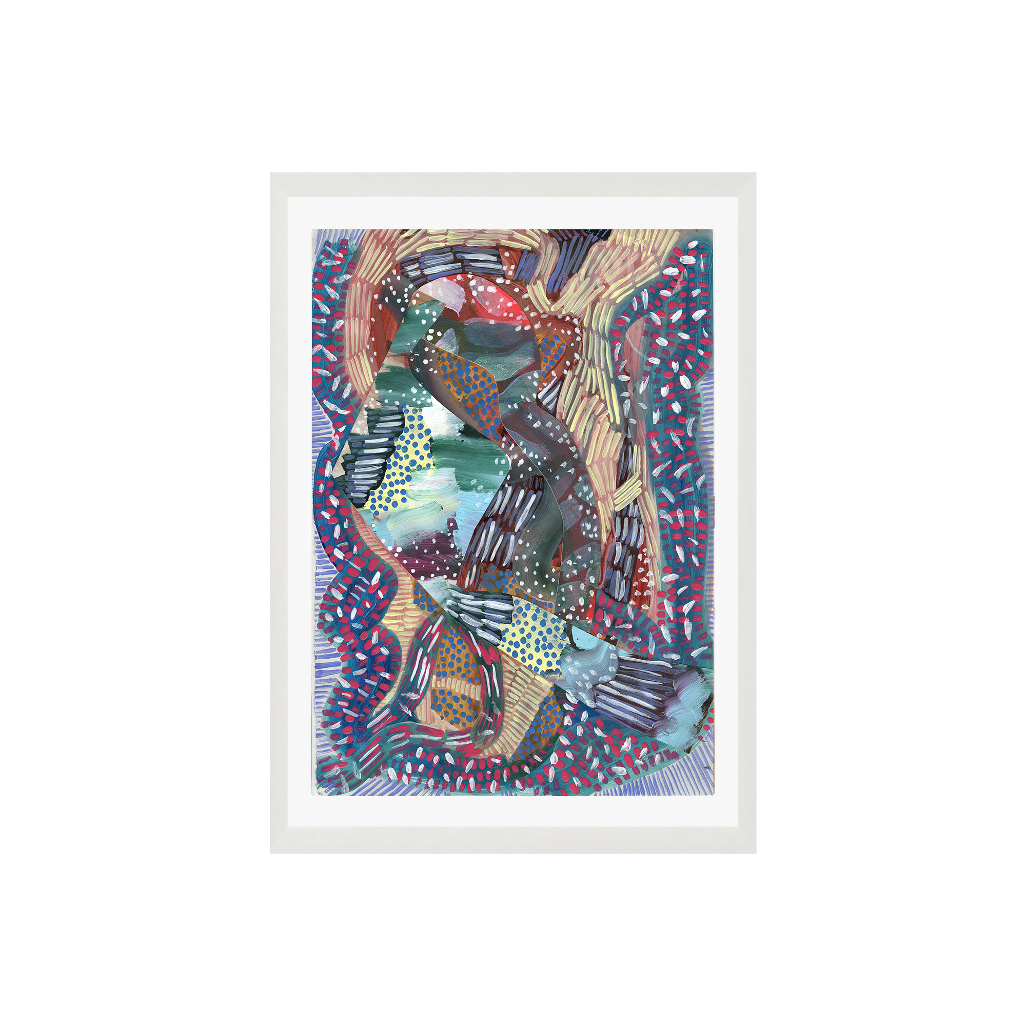 Baby Your Electric by K'era Morgan, 32" H x 24" W, Gold Canvas Floater Framed, No Mat