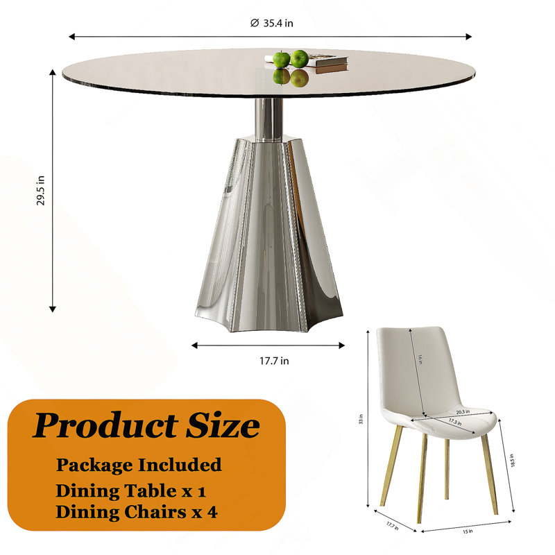 Ensemble de table de salle à manger 5 pièces, table de salle à manger avec 4 chaises pour petits espaces, cuisine, salon