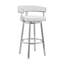 Chaise de bar pivotante 26 po en similicuir et acier inoxydable à dossier bas 26 po