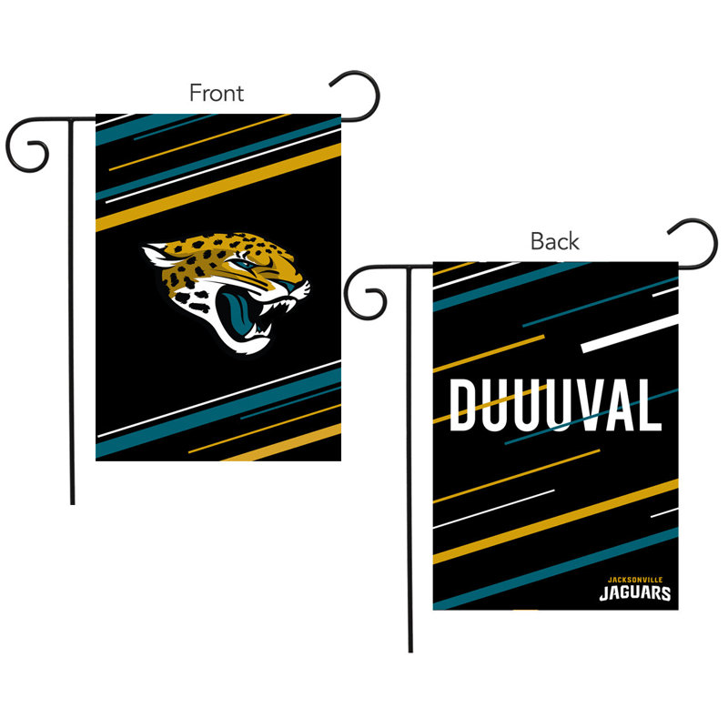 Jacksonville Jaguars Slogan NFL Licensed Garden Flag, Jacksonville Jaguars