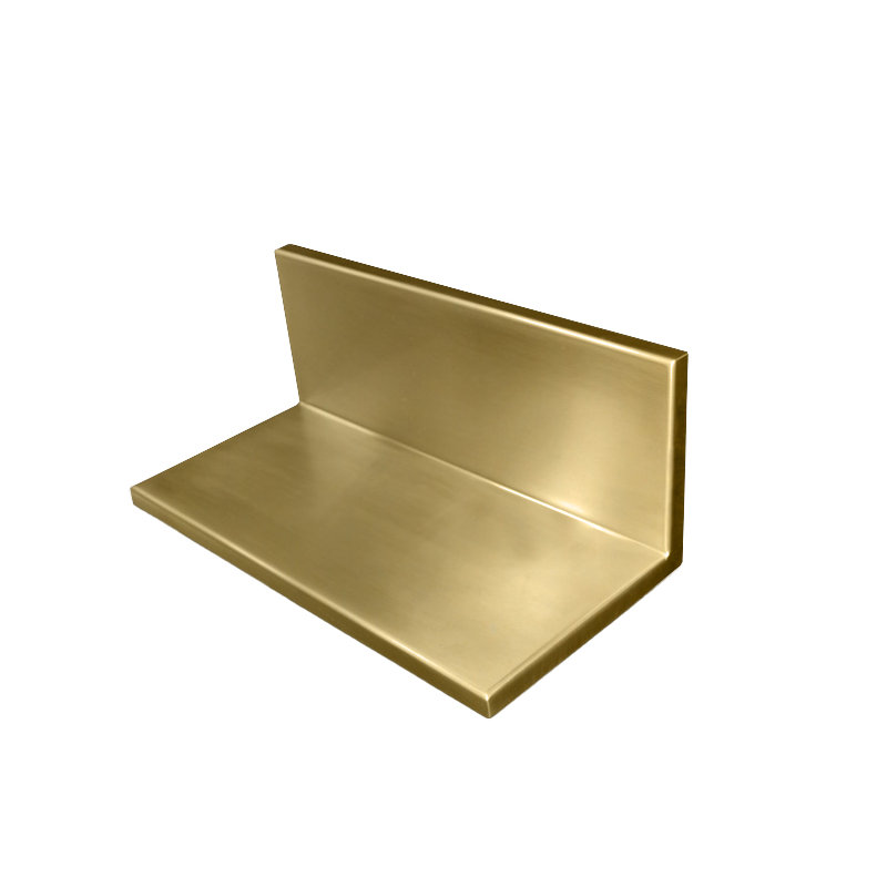 Waterblade Metal Floating Shelf, 5.13" H x 12.75" W x 6.25" D, Brass Powder Coat
