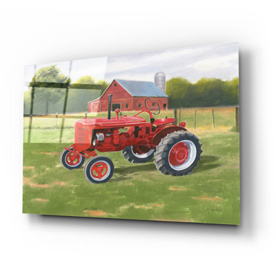 Vintage Tractor' by James Wiens Acrylic Glass Wall Art