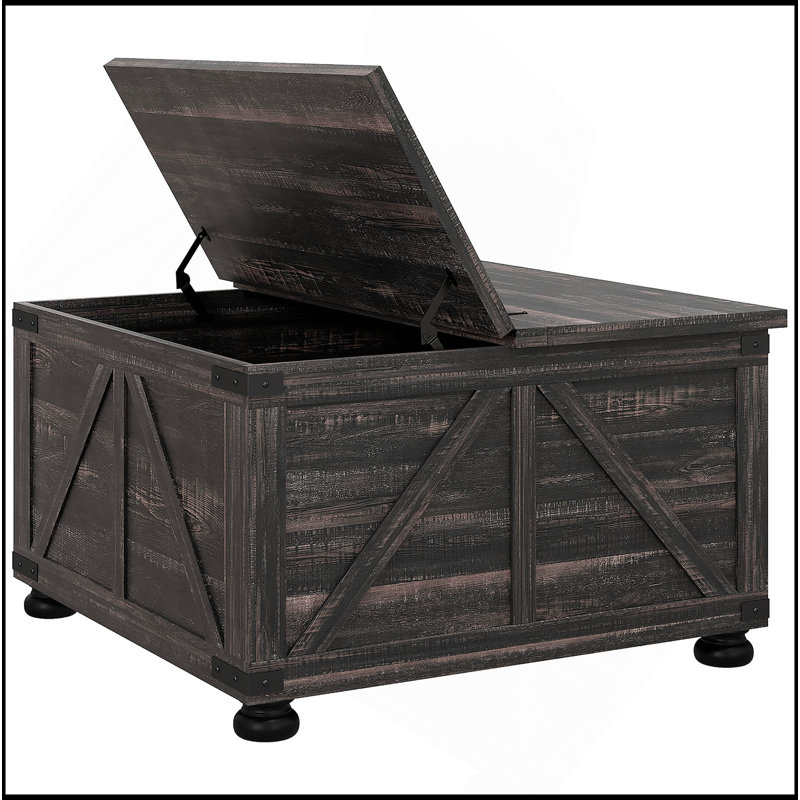 Charmante table basse de style campagnard avec rangement polyvalent et fabrication durable