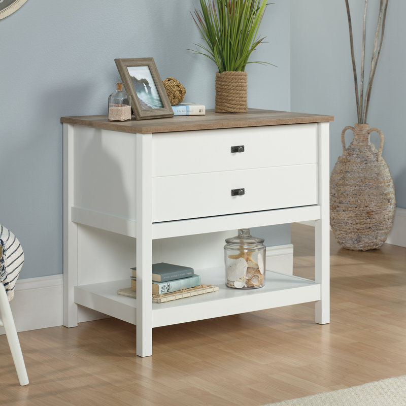 Classeur latéral à 1 tiroir Lastacia, Blanc doux