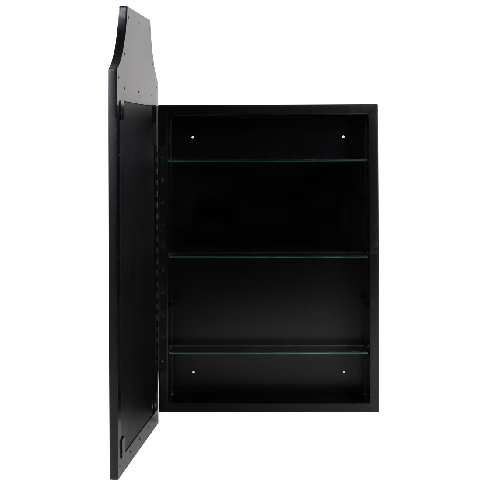 Simone Medicine Cabinet, Recess and Surface Mount,  Black