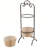 34.7'' H 2-Tier Indoor Planter Stand with Wooden Planter Pots, Decorative Planter for Living Room Décor
