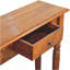 Console en bois, pieds tournés, 1 tiroir, châtaignier, brun