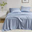 Literie à motif floral bleu grand avec édredon et draps, microfibre brossée douce, convient à un matelas jusqu'à 16 po, drap lavable à la machine, motif aquarelle,