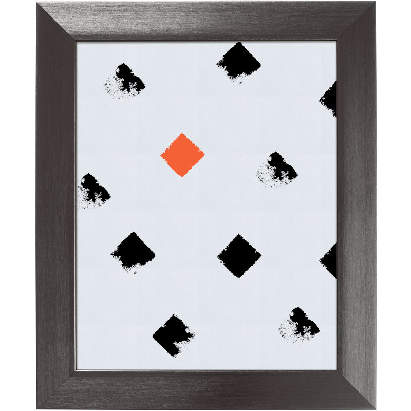 Cadre photo simple en plastique Liana, Gris anthracite, 14 po x 22 po