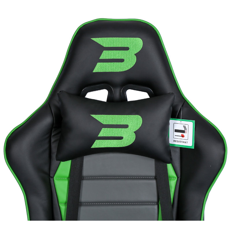 BraZen Sentinel Elite PC Gaming Chair, Green/Black