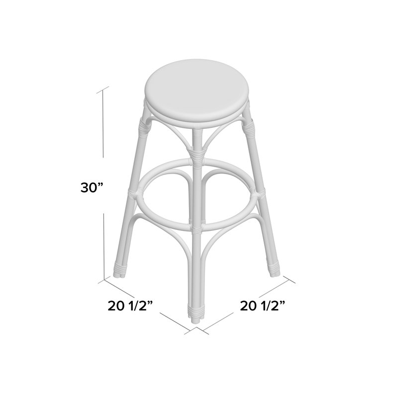 Tabouret de bar 30 po Goldmann, Gris / Blanc