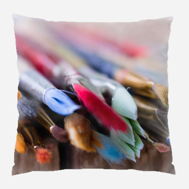 Housse et insert de coussin carré Mariana, Microsuède, Intérieur