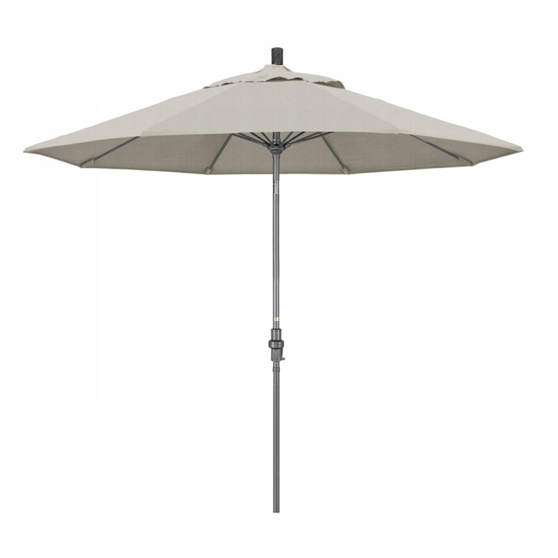 Parasol de marché 9 pi Hemenway, Performance granit tissé, Hammertone Grey