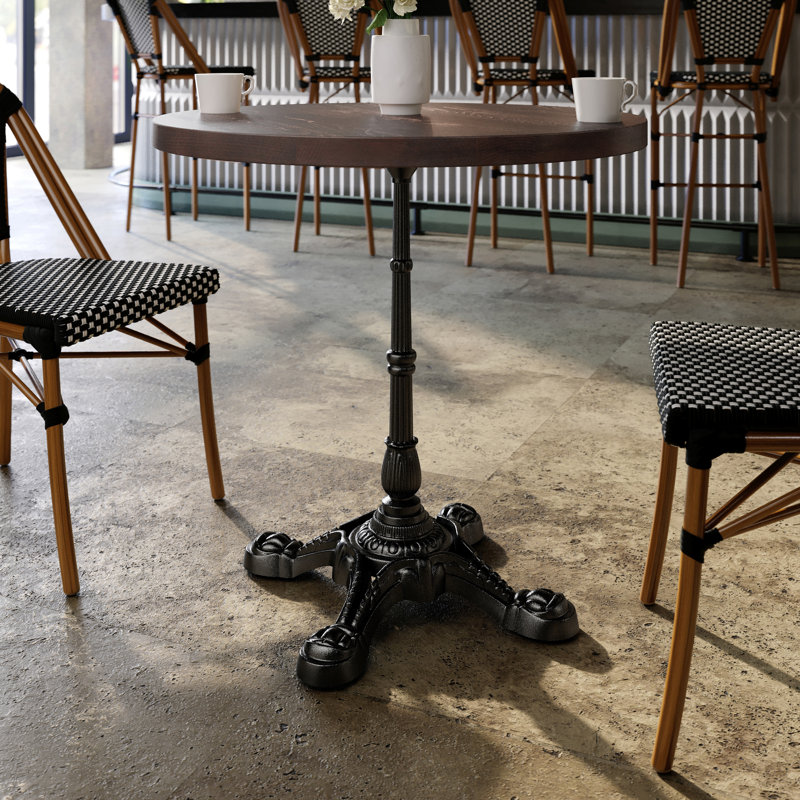 Base de bistro commerciale en fonte pour l'intérieur et l'extérieur