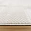 Mickle Dearra Modern Geometric Solid Cream Ivory High Low Easy Care Indoor Area Rug-112005118