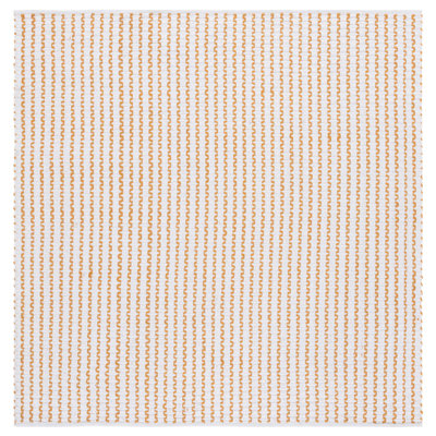 Handwoven Cotton Pile Chevron / Zigzag Area Rug