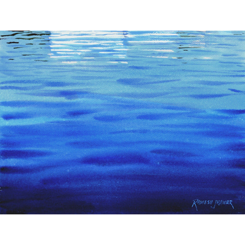Réflexions d'Udaipur | Aquarelle sur papier | Par Ramesh Jhawar