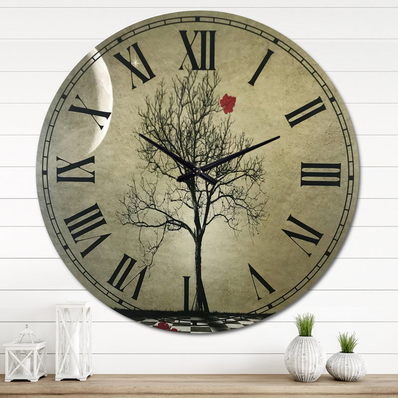 Inévitable - Horloge ronde en métal Farm, Surdimensionné