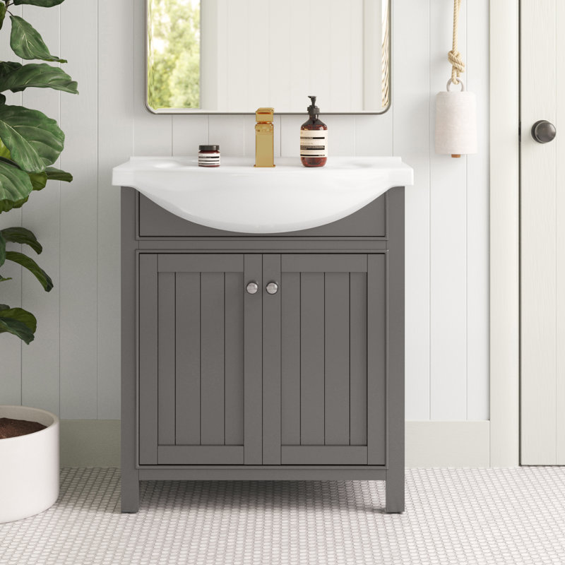 Ensemble de meuble-lavabo simple 30 po Armillia, Gris