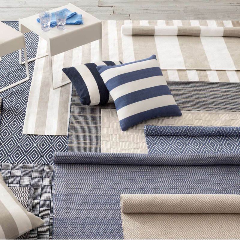 Catamaran Outdoor Square Pillow Cover, Navy