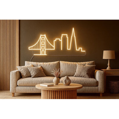 Enseigne néon San Francisco City - 16 po x 10 po