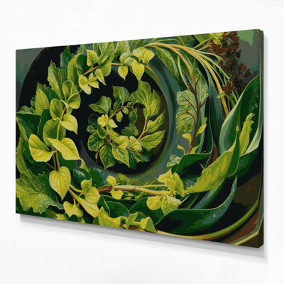 Art végétal sur toile vert légumes