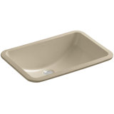 Ladena® Finish Vitreous China Rectangular Undermount Bathroom Sink with Overflow