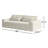 Bola Outdoor Slipcover Sofa-96"-Bombay Flax