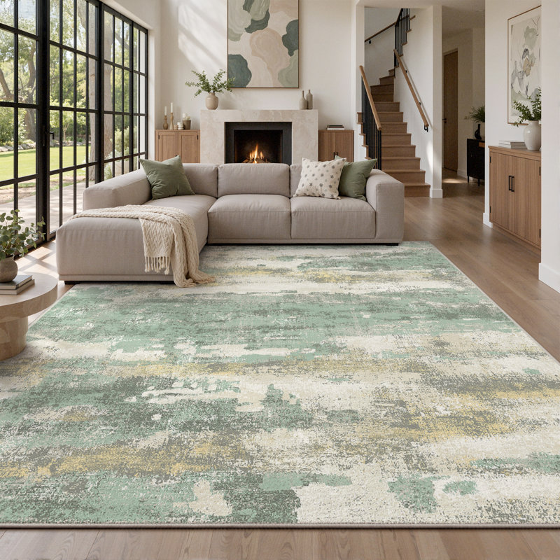 Tapis Pavelina, Green, Rectangle 9 pi x 12 pi