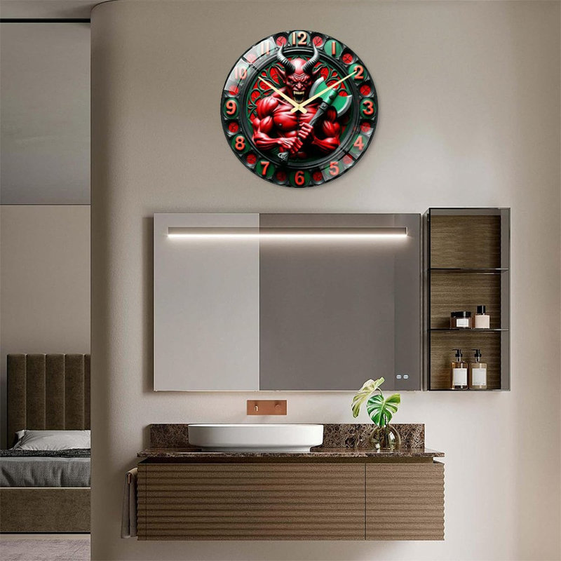 Horloge murale en verre Demon