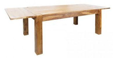 Granby Solid Wood Dining Table, Honey, 90 cm W x 160-240 cm L