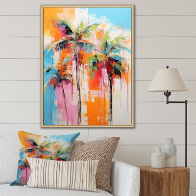 Damani Palm Trees Palm V - Palm Trees Wall Art Palm Canvas Print