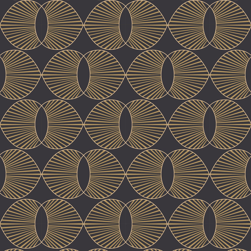 Lomé Paume 10' L x 24" W Wallpaper Roll, Golden Night, Paper, Non-pasted