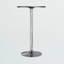 Table de pub Strasser avec plateau noir et base en métal chromé, H 39,7 po x l 23,60 po x P 23,60 po-846279205
