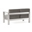 Canapé modulaire d'extérieur réversible de 80,85 po avec coussins Caggiano
